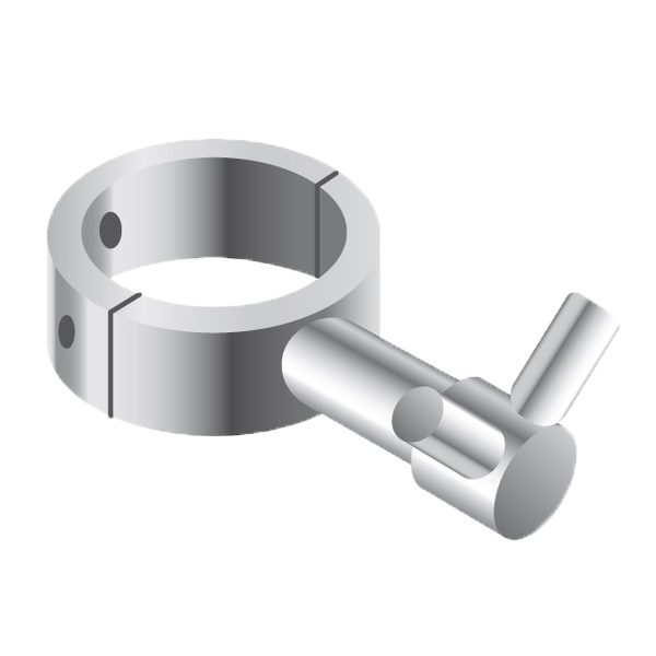 Вешалка крючок двойной с разъемным кольцом для полотенцесушителя (круглый коллектор 32)