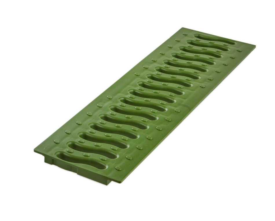 Решетка 100 пластиковая Волна (Зеленый папоротник) 500х136х17